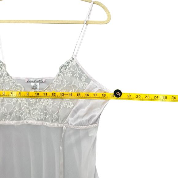 Linea‎ Donatella White Embroidered Lace Spaghetti Straps Lingerie Camisole Large - Picture 5 of 6